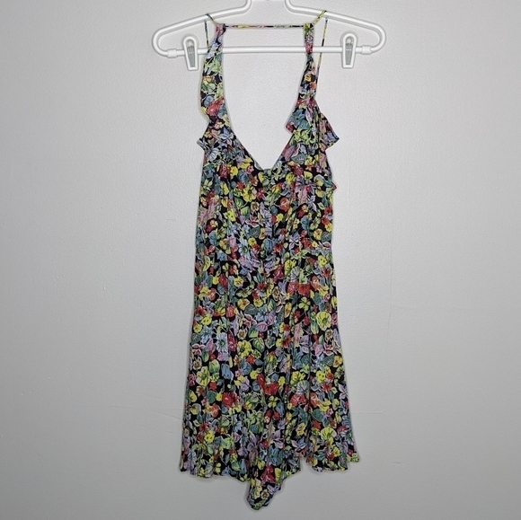 ✨3/$15 UO Kimchi Blue colorful floral romper 8 - Picture 6 of 11